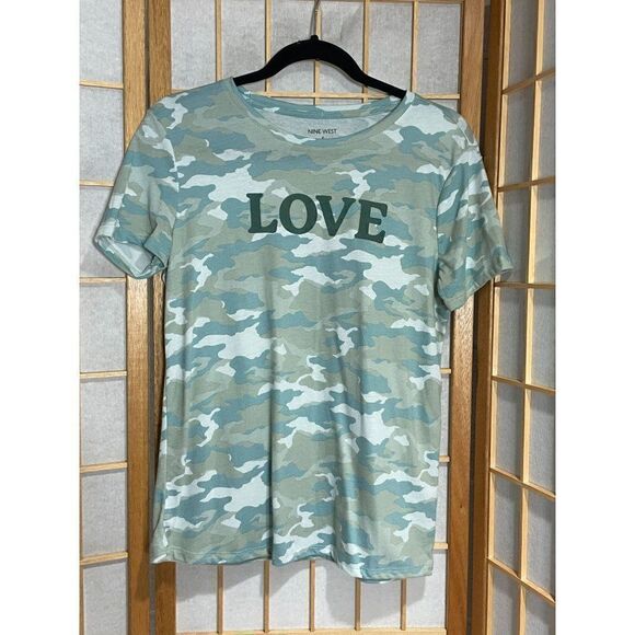 Nine West Sm LOVE Camo Tee - Picture 2 of 13